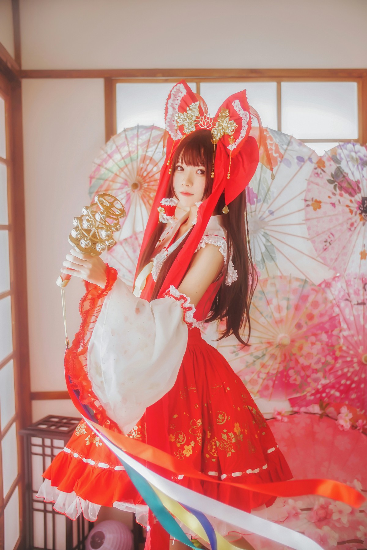 图片[6]-萝莉风COS 桜桃喵 – 灵梦 新年快乐 – COSPLAY-御萝部落