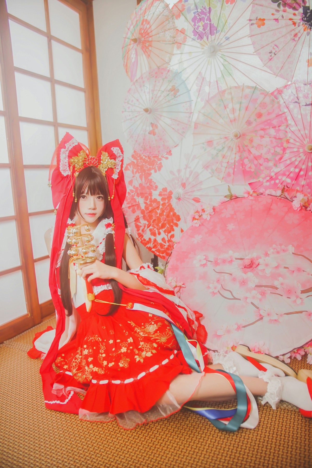 图片[14]-萝莉风COS 桜桃喵 – 灵梦 新年快乐 – COSPLAY-御萝部落