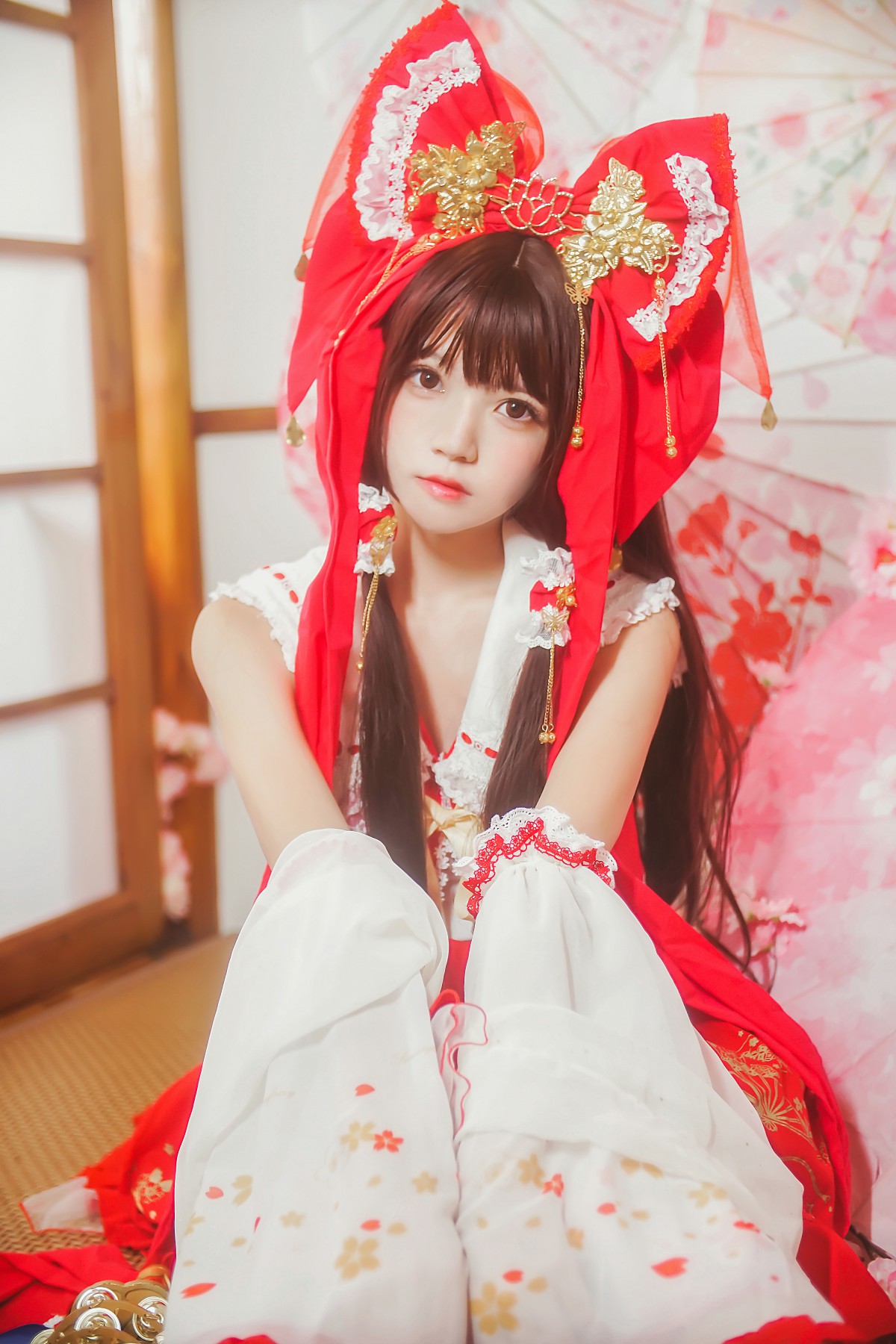 图片[15]-萝莉风COS 桜桃喵 – 灵梦 新年快乐 – COSPLAY-御萝部落