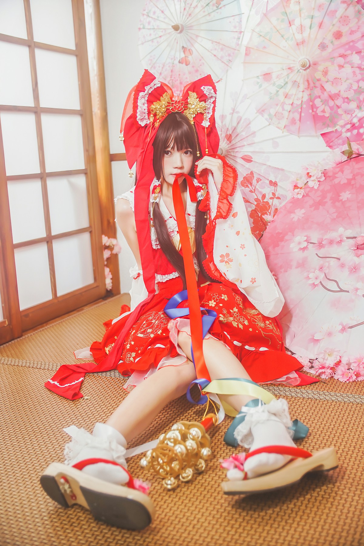 图片[18]-萝莉风COS 桜桃喵 – 灵梦 新年快乐 – COSPLAY-御萝部落