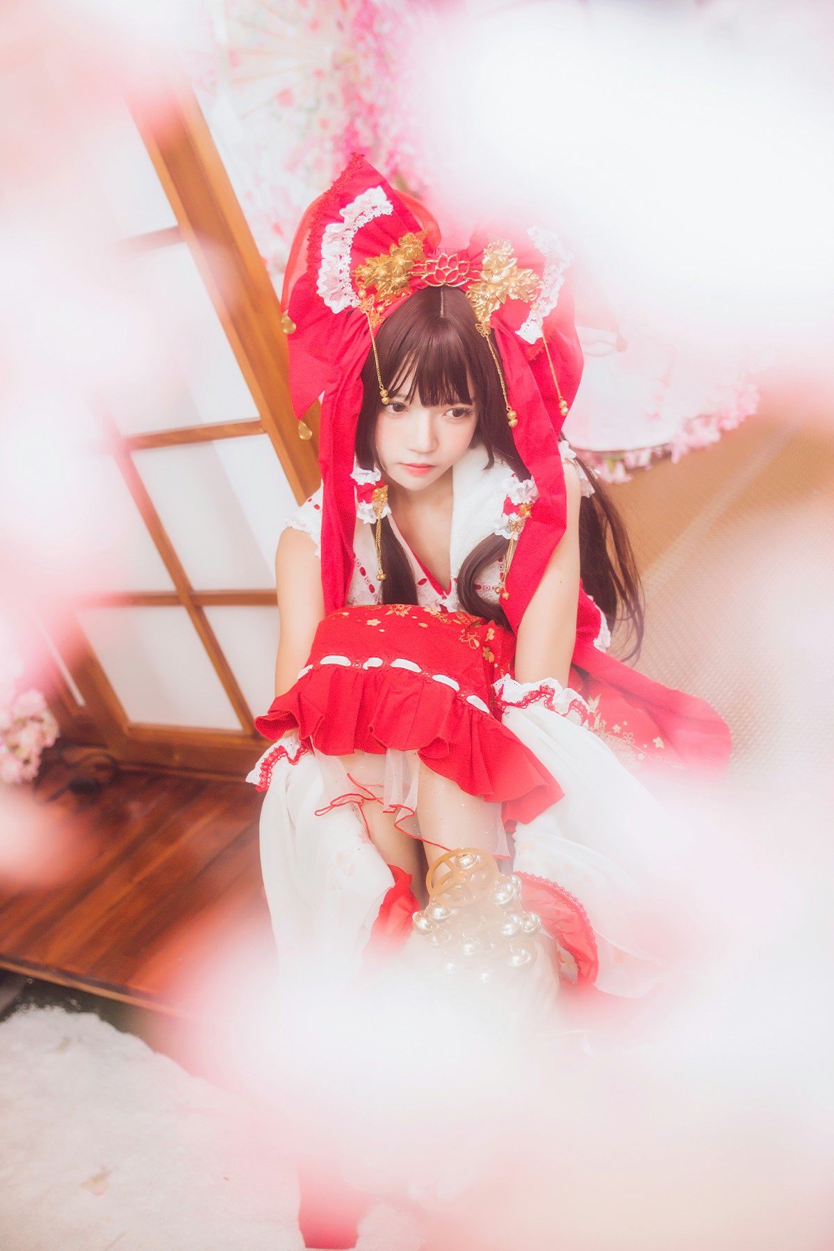 图片[23]-萝莉风COS 桜桃喵 – 灵梦 新年快乐 – COSPLAY-御萝部落