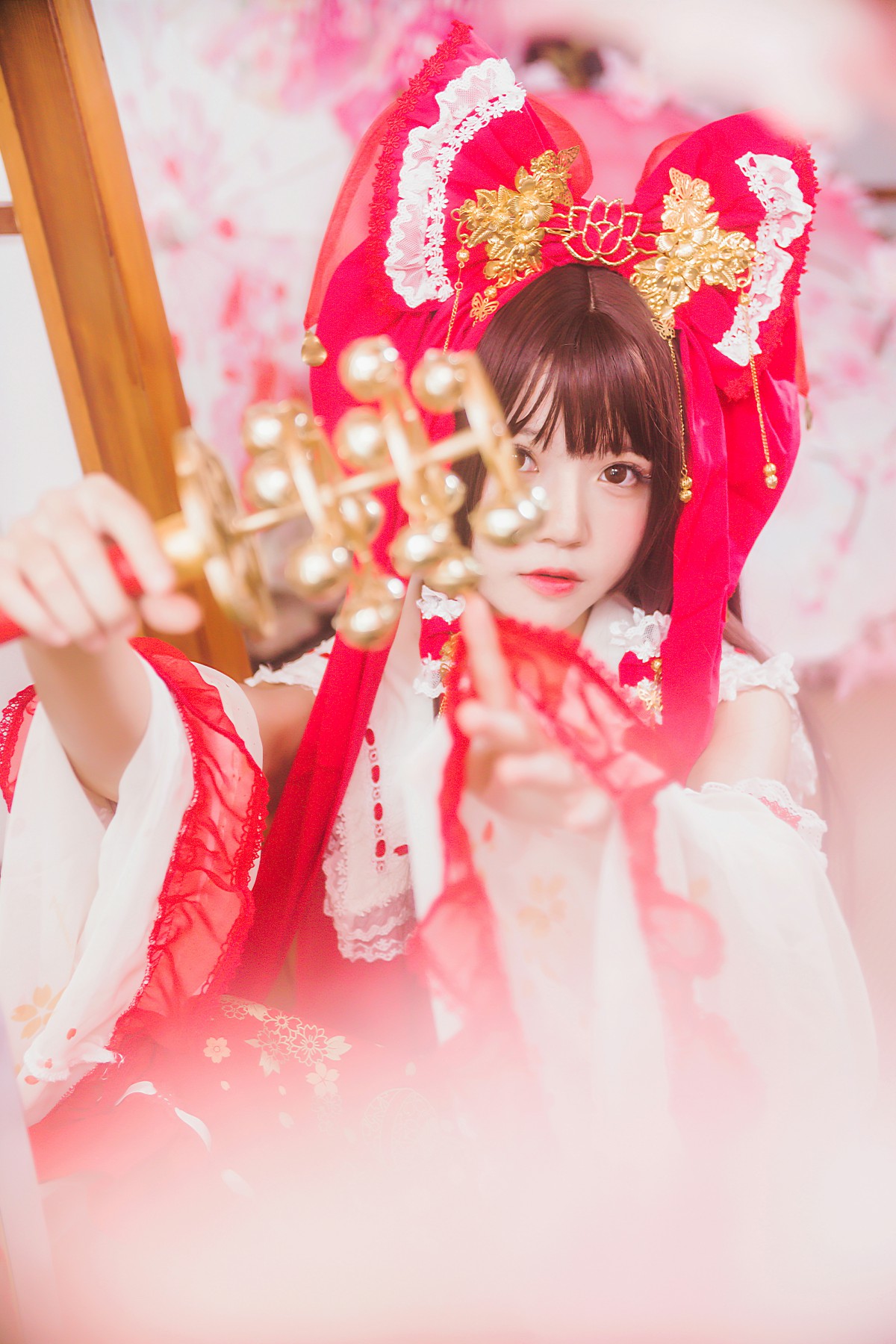 图片[25]-萝莉风COS 桜桃喵 – 灵梦 新年快乐 – COSPLAY-御萝部落