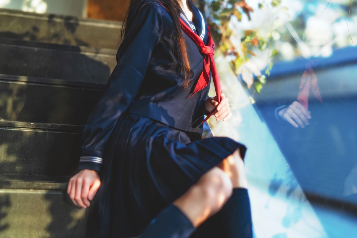 图片[5]-萝莉风COS 桜桃喵 – 黑色水手服 – COSPLAY-御萝部落