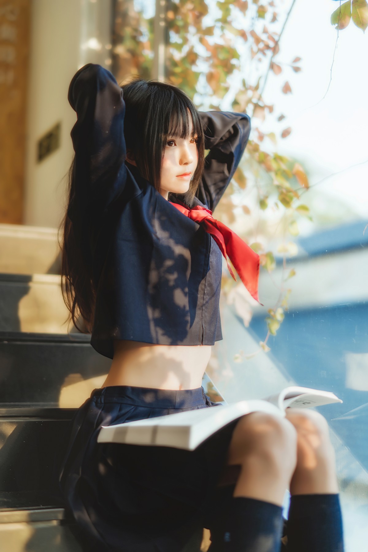 图片[17]-萝莉风COS 桜桃喵 – 黑色水手服 – COSPLAY-御萝部落