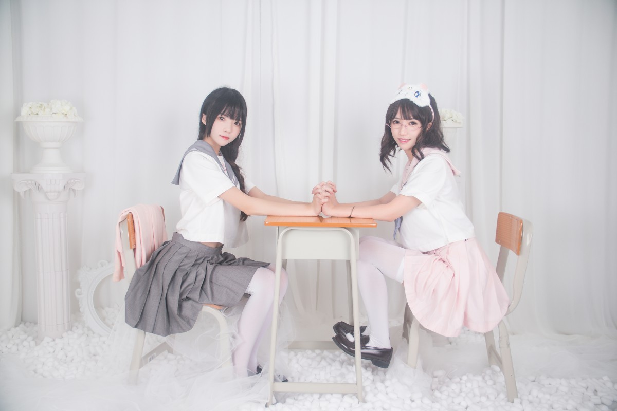 图片[4]-萝莉风COS 桜桃喵&amp;鳗鱼霏子 – 百合 – COSPLAY-御萝部落