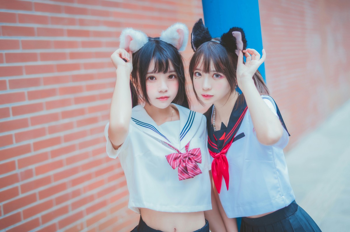 萝莉风COS 桜桃喵&amp;疯猫ss – JK百合2 – COSPLAY-御萝部落