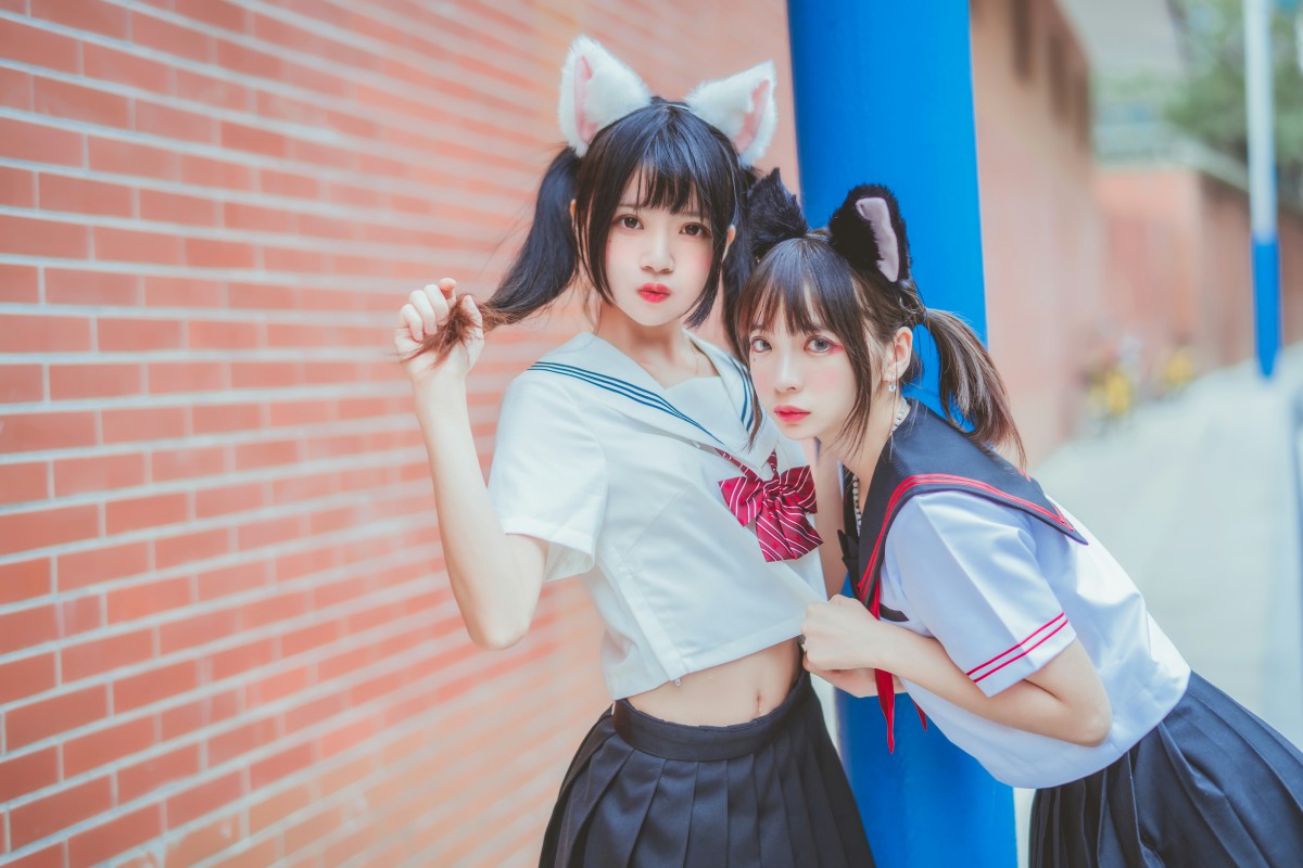 图片[14]-萝莉风COS 桜桃喵&amp;疯猫ss – JK百合2 – COSPLAY-御萝部落