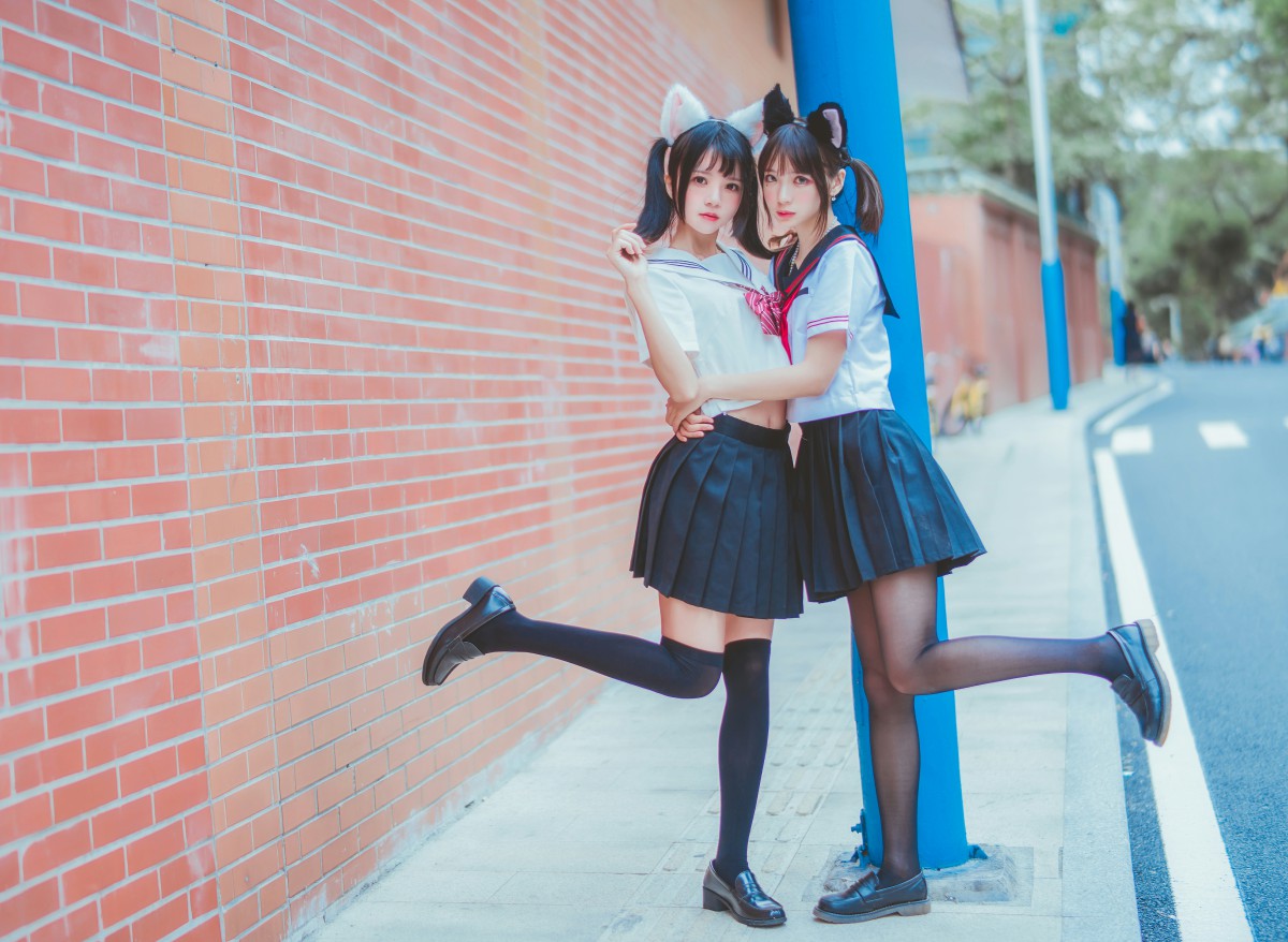 图片[15]-萝莉风COS 桜桃喵&amp;疯猫ss – JK百合2 – COSPLAY-御萝部落