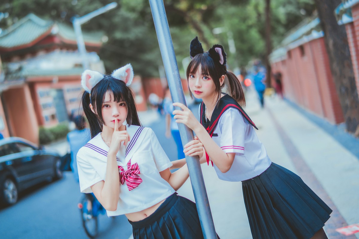 图片[22]-萝莉风COS 桜桃喵&amp;疯猫ss – JK百合2 – COSPLAY-御萝部落