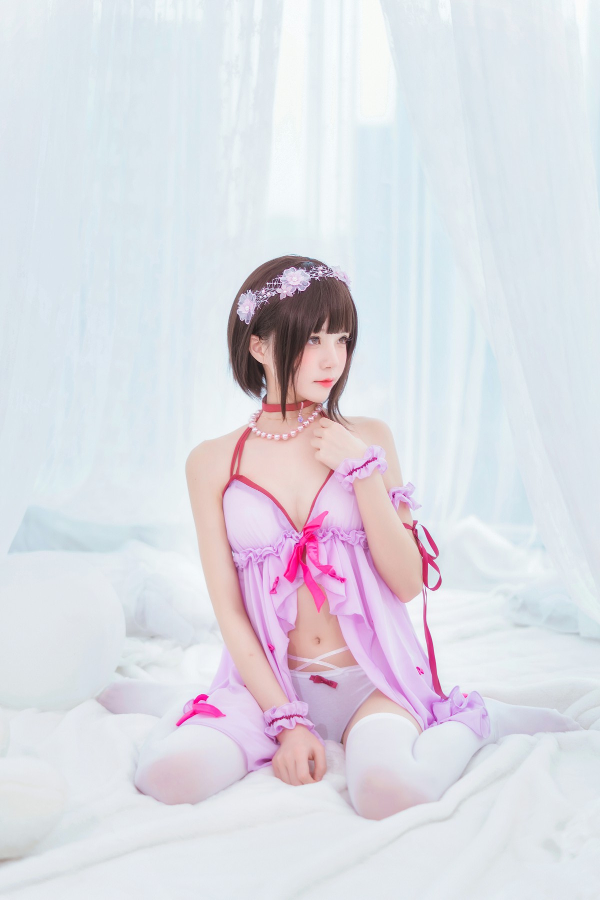 萝莉风COS 桜桃喵 – 加藤惠系列之小睡裙 – COSPLAY-御萝部落