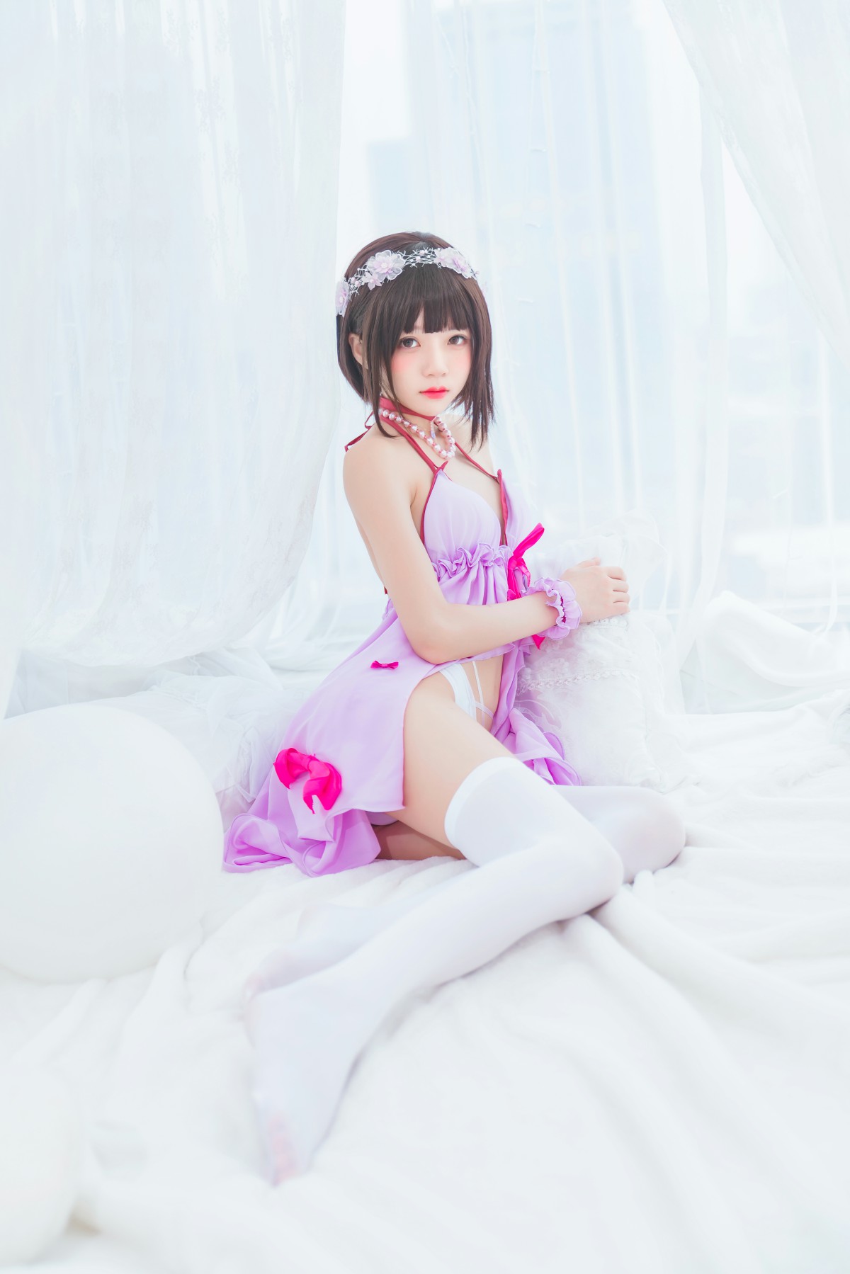 图片[2]-萝莉风COS 桜桃喵 – 加藤惠系列之小睡裙 – COSPLAY-御萝部落