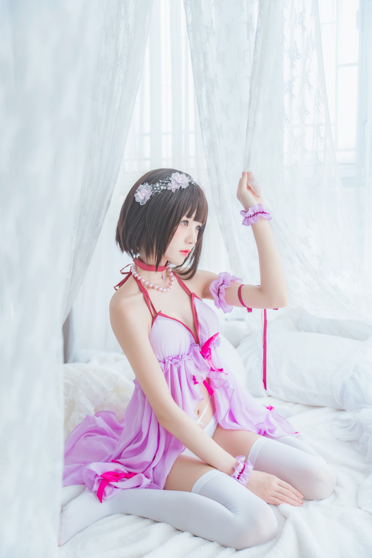 图片[5]-萝莉风COS 桜桃喵 – 加藤惠系列之小睡裙 – COSPLAY-御萝部落