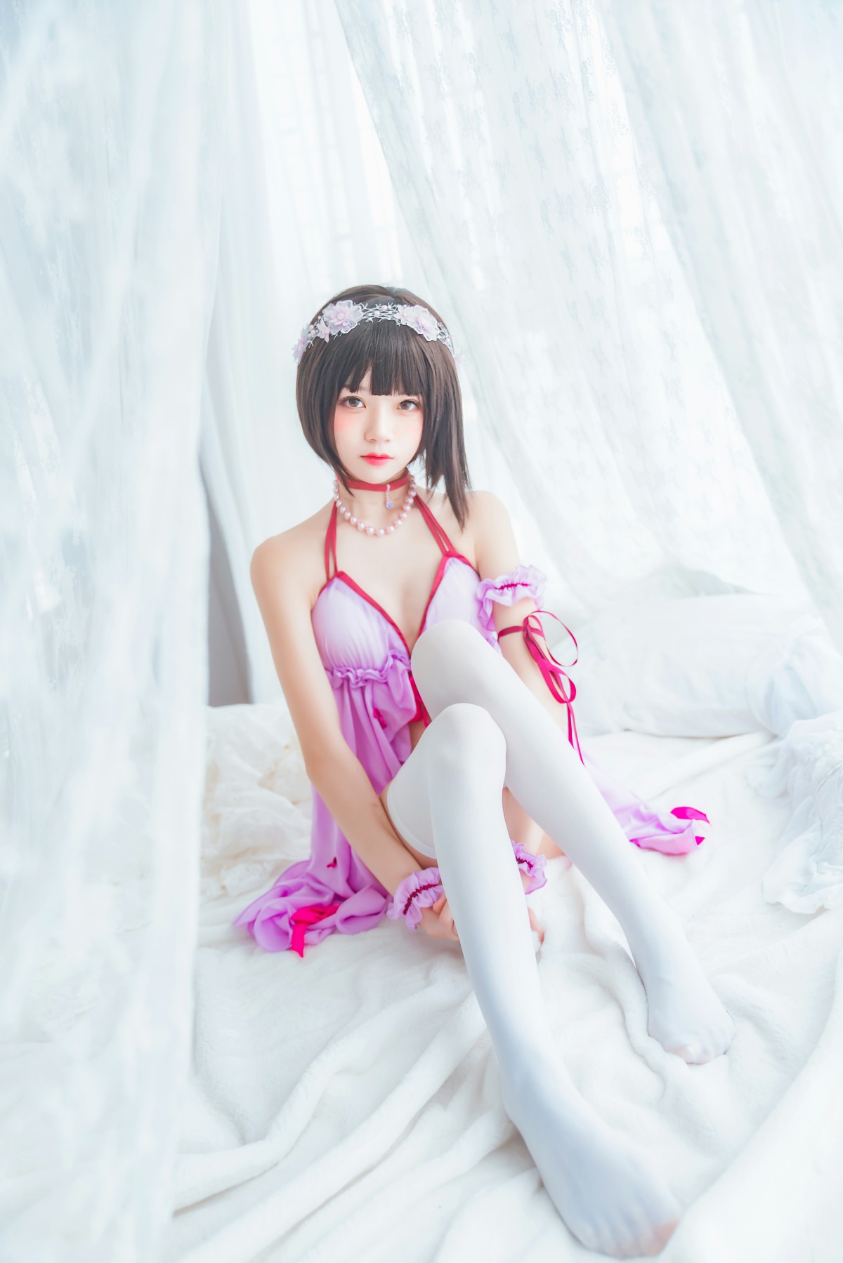 图片[6]-萝莉风COS 桜桃喵 – 加藤惠系列之小睡裙 – COSPLAY-御萝部落