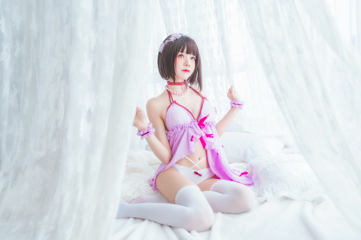 图片[9]-萝莉风COS 桜桃喵 – 加藤惠系列之小睡裙 – COSPLAY-御萝部落