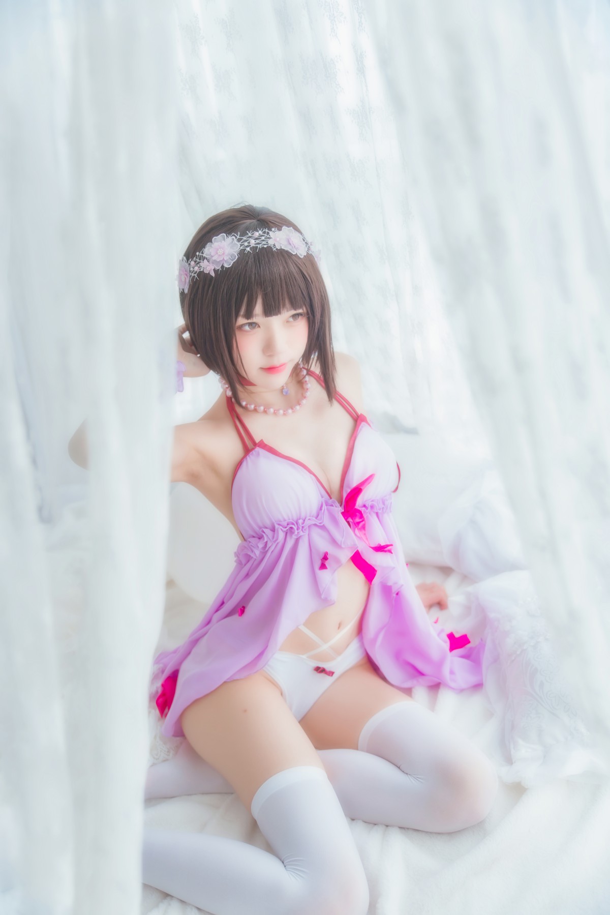 图片[10]-萝莉风COS 桜桃喵 – 加藤惠系列之小睡裙 – COSPLAY-御萝部落