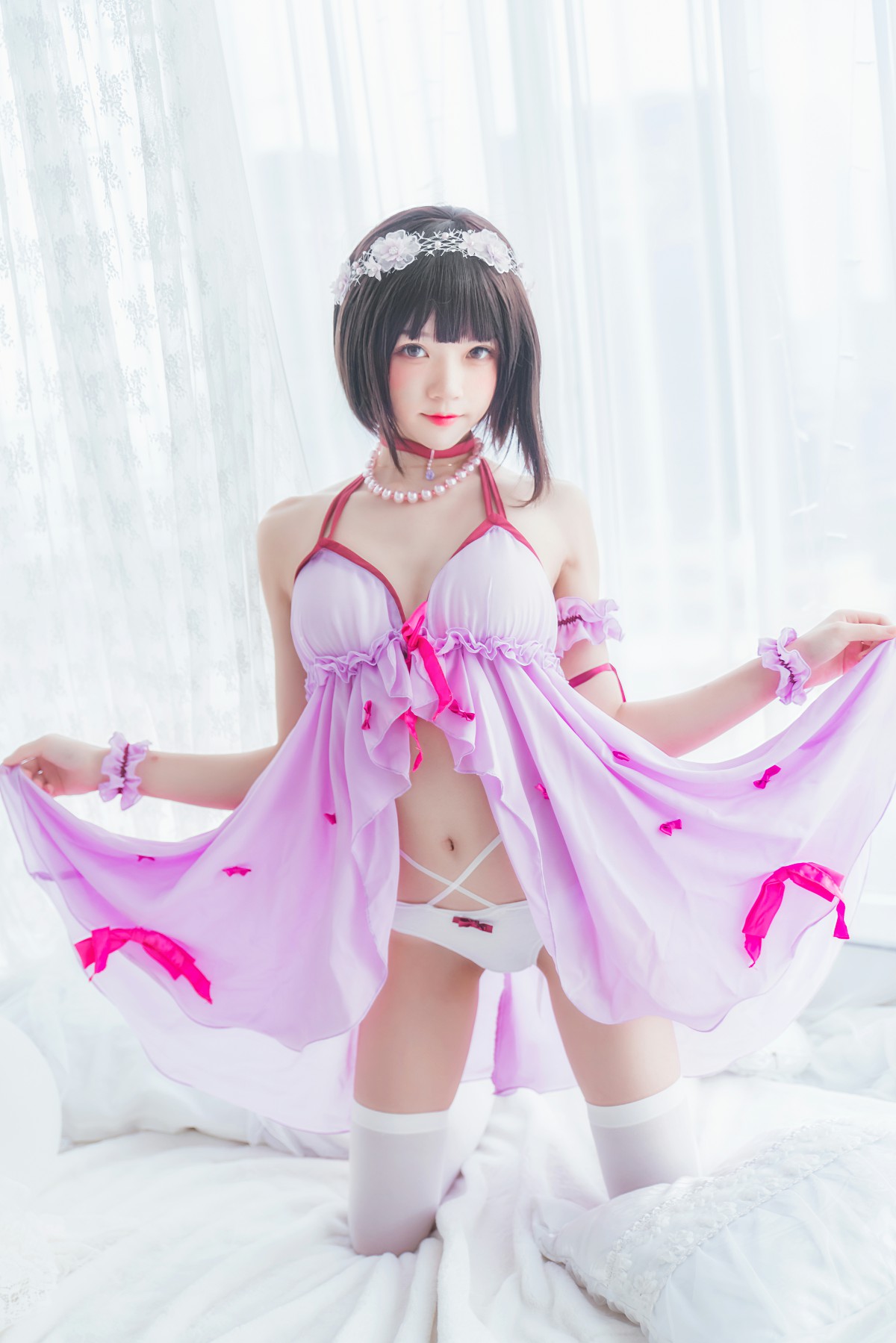 图片[18]-萝莉风COS 桜桃喵 – 加藤惠系列之小睡裙 – COSPLAY-御萝部落