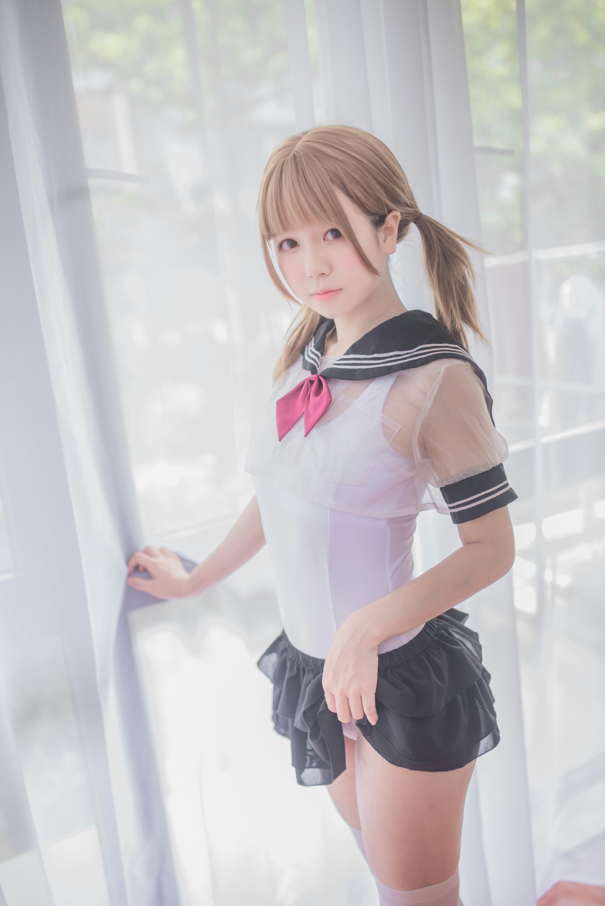 图片[3]-白金Saki写真 – 学生服 – COSPLAY-御萝部落