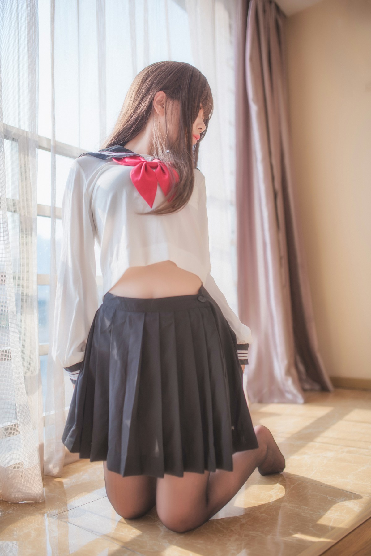 图片[4]-白金Saki写真 – 半透明水手服 – COSPLAY-御萝部落