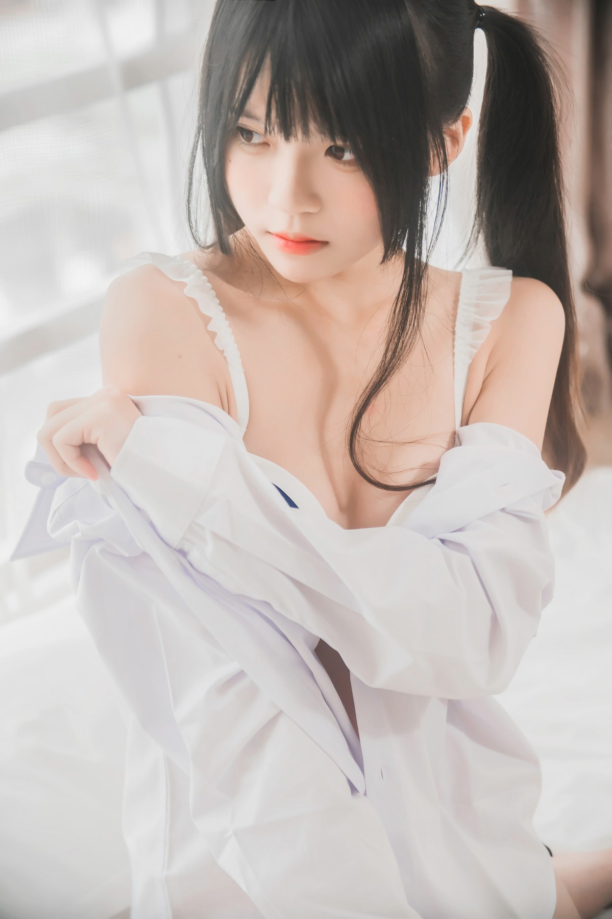 图片[25]-[桜桃喵]桜桃未熟-白衬衫双马尾 – COSPLAY-御萝部落